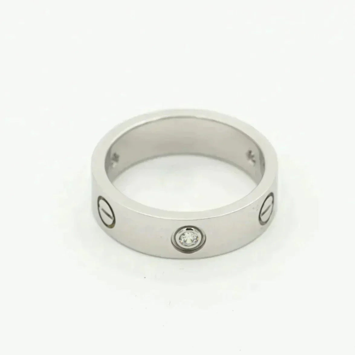 [Elowen Jewels]LOVE RING 5.5MM 3 DIAMONDS SILVER
