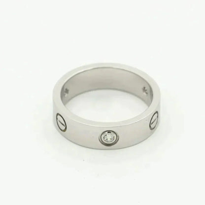 [Elowen Jewels]LOVE RING 5.5MM 3 DIAMONDS SILVER