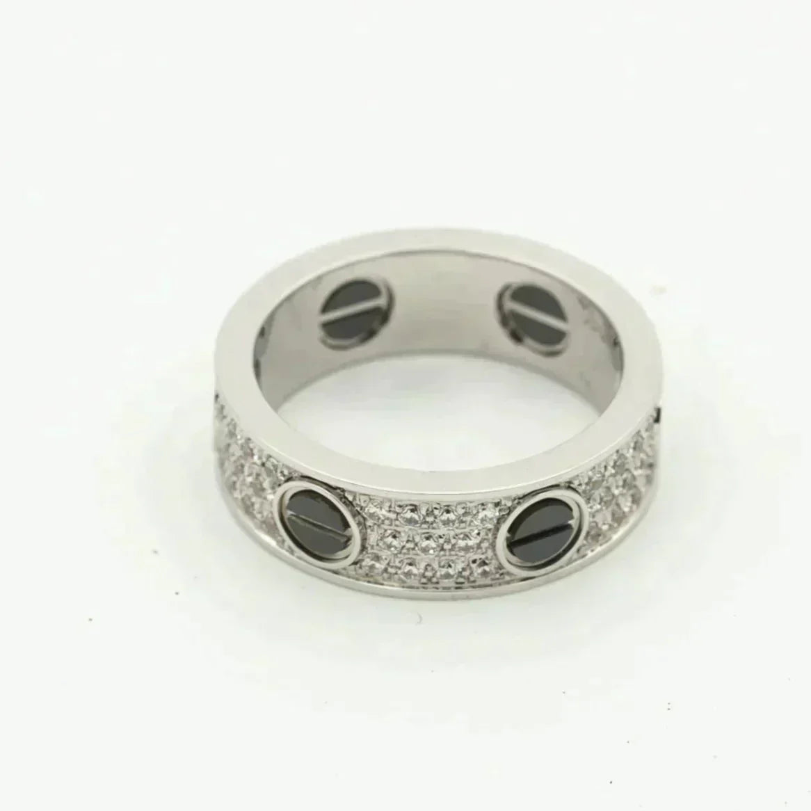 [Elowen Jewels]LOVE RING 5.5MM DIAMONDS PAVED CERAMIC