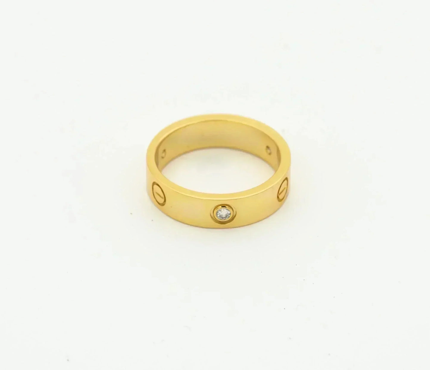 [Elowen Jewels]LOVE RING 4MM 1 DIAMOND GOLD