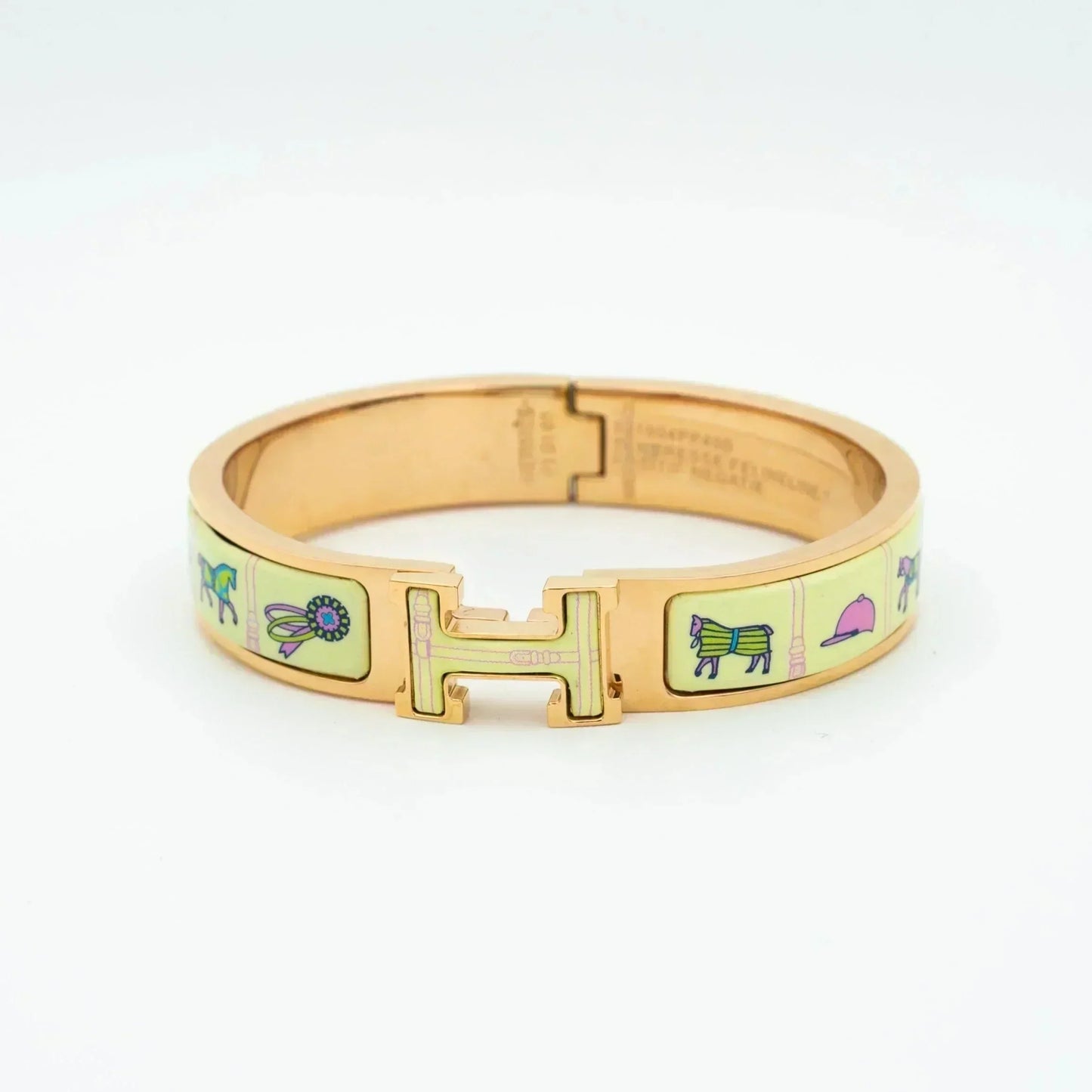 [Elowen Jewels]H PINK GOLD BRACELET CREAM CERAMIC