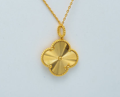 [Elowen Jewels]CLOVER 25MM PEDANT NECKLACE GOLD