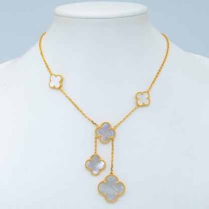 [Elowen Jewels]CLOVER MOTHER OF PEARL NECKLACE 6 MOTIF