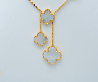 [Elowen Jewels]CLOVER MOTHER OF PEARL NECKLACE 6 MOTIF