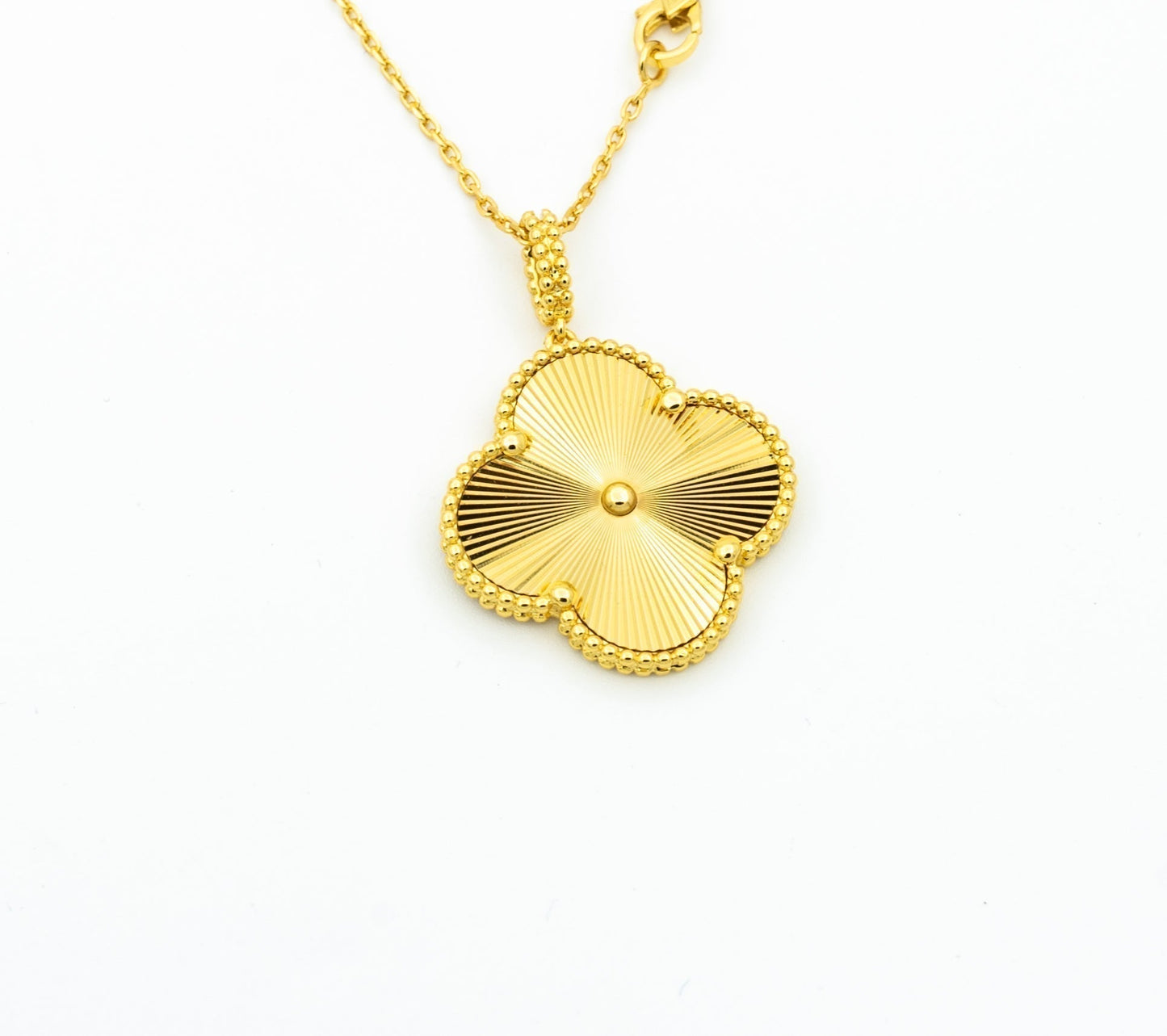 [Elowen Jewels]CLOVER 25MM PEDANT NECKLACE GOLD