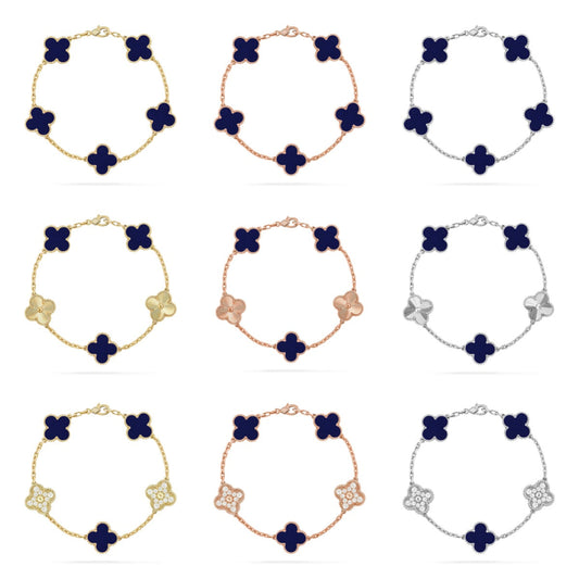 [Elowen Jewels] CLOVER 5 MOTIF PULSAR STONE BRACELET COLLECTION