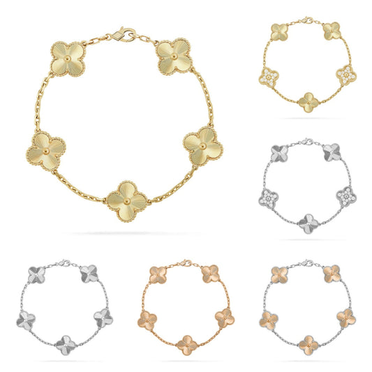 [Elowen Jewels] CLOVER 5 MOTIF LASER BRACELET COLLECTION