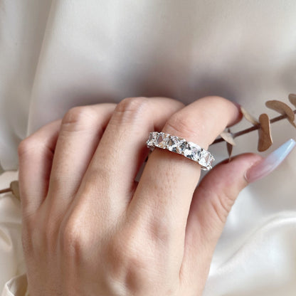 [Elowen Jewels]Elegant Princess Cut Tennis Ring