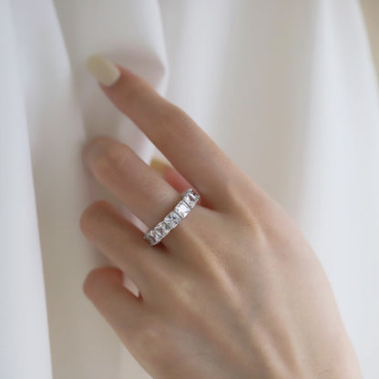 [Elowen Jewels]Elegant Princess Cut Tennis Ring