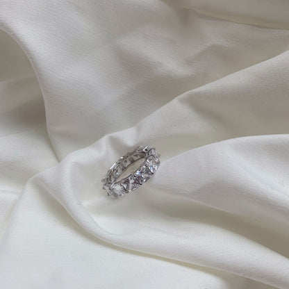 [Elowen Jewels]Elegant Princess Cut Tennis Ring