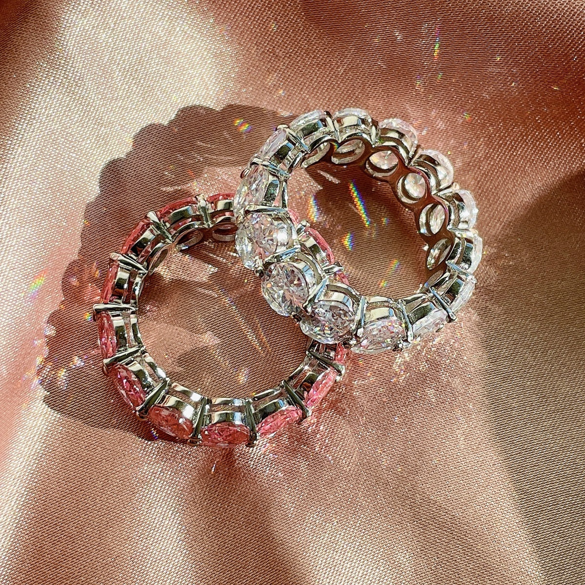 [Elowen Jewels]Dainty Elongated Cushion Cut Tennis Ring