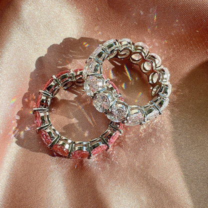 [Elowen Jewels]Dainty Elongated Cushion Cut Tennis Ring