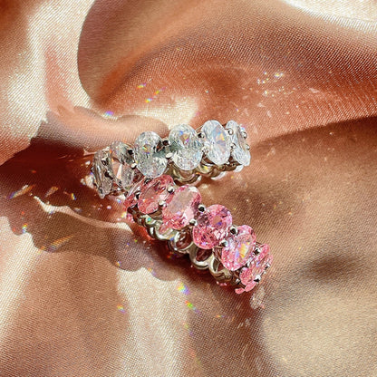 [Elowen Jewels]Dainty Elongated Cushion Cut Tennis Ring