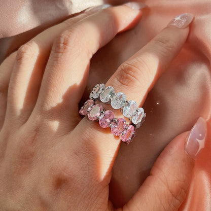 [Elowen Jewels]Dainty Elongated Cushion Cut Tennis Ring