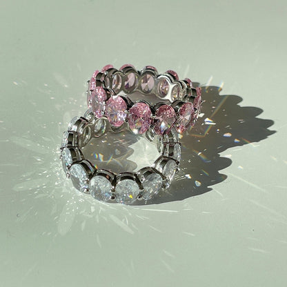 [Elowen Jewels]Dainty Elongated Cushion Cut Tennis Ring