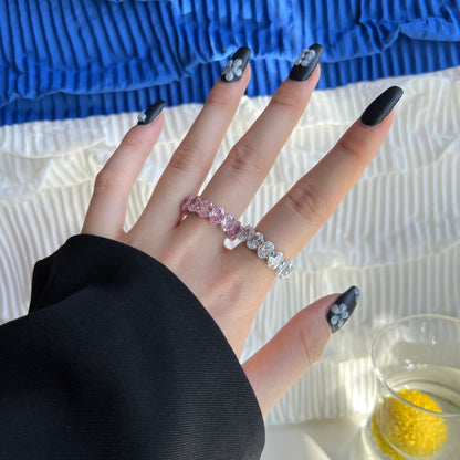 [Elowen Jewels]Dainty Elongated Cushion Cut Tennis Ring