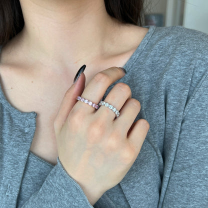 [Elowen Jewels]Eternity Round Cut Tennis Ring