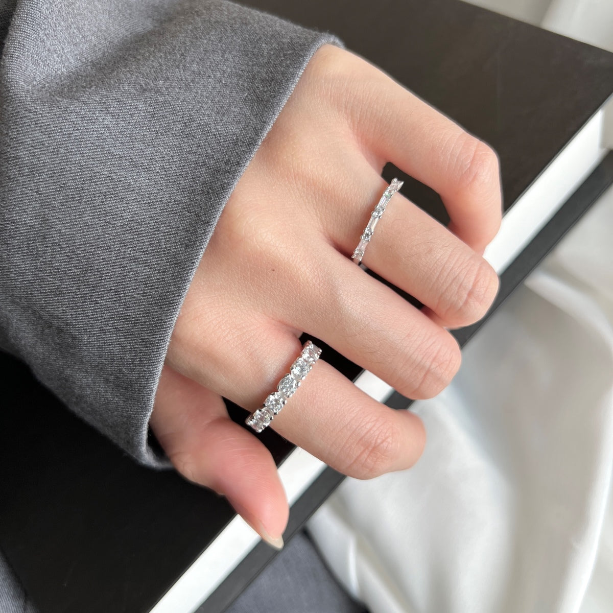 [Elowen Jewels]Eternity Round Cut Tennis Ring