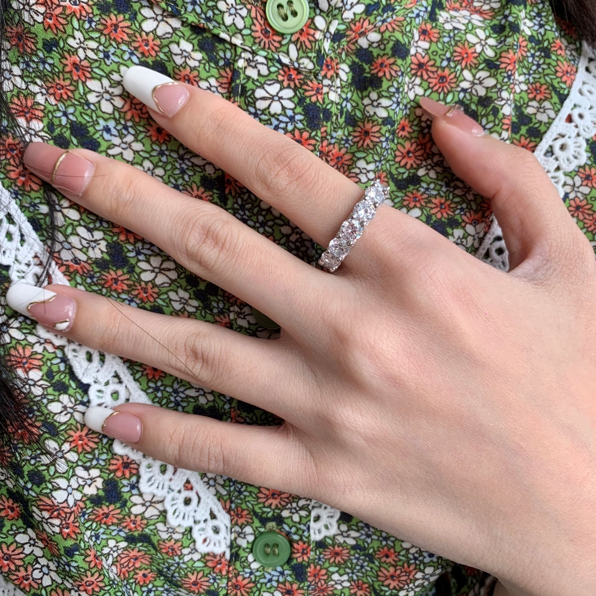 [Elowen Jewels]Gorgeous Round Cut Tennis Ring