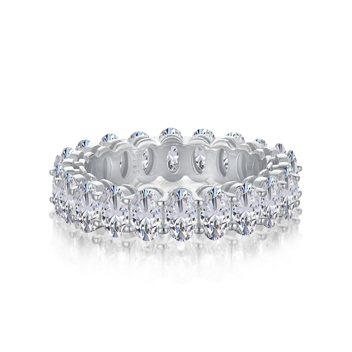 [Elowen Jewels]Ornate Oval Cut Tennis Ring