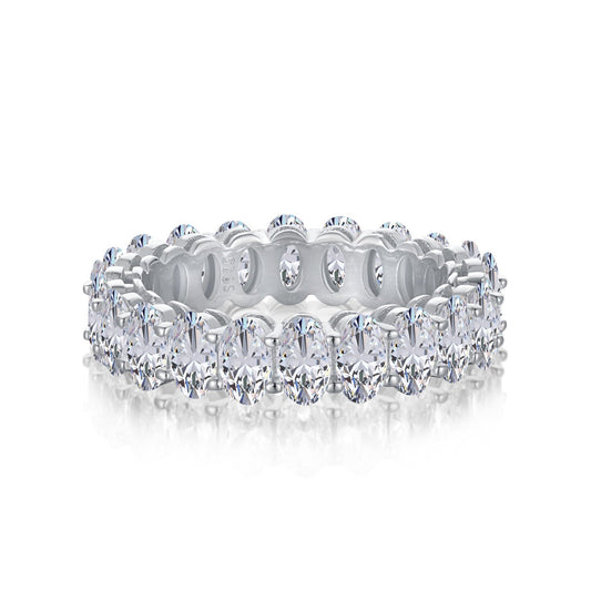 [Elowen Jewels]Ornate Oval Cut Tennis Ring