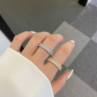 [Elowen Jewels]Ornate Oval Cut Tennis Ring