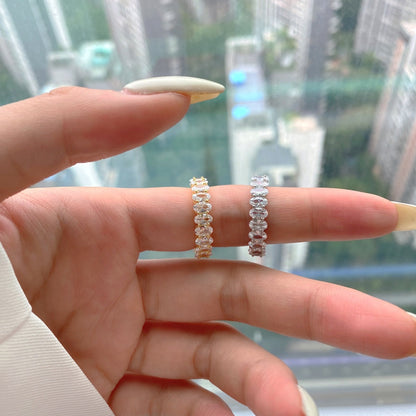 [Elowen Jewels]Ornate Oval Cut Tennis Ring