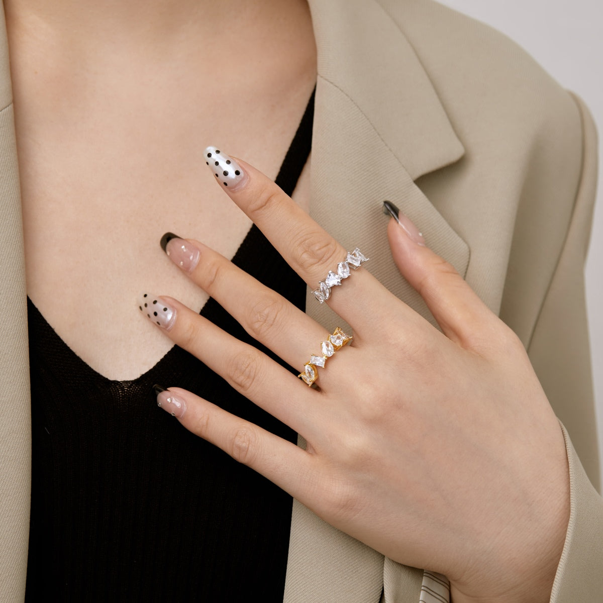 [Elowen Jewels]Delicate Multi Cut Ring