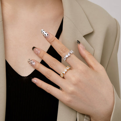 [Elowen Jewels]Delicate Multi Cut Ring
