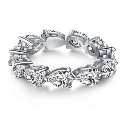 [Elowen Jewels]Exquisite Pear Cut Tennis Ring