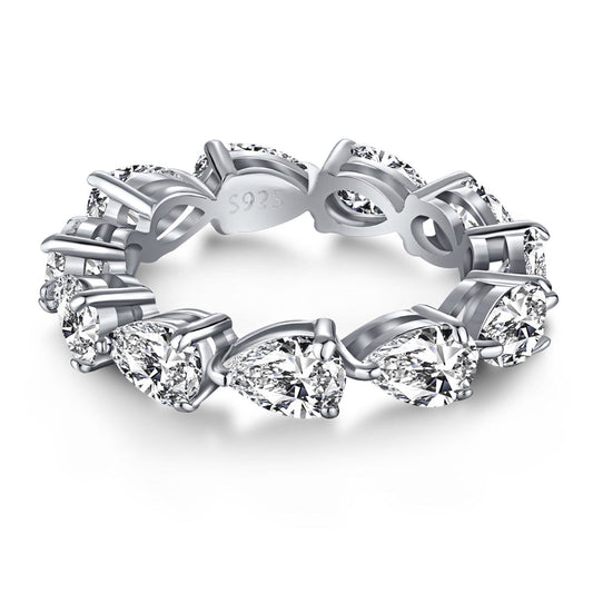 [Elowen Jewels]Exquisite Pear Cut Tennis Ring