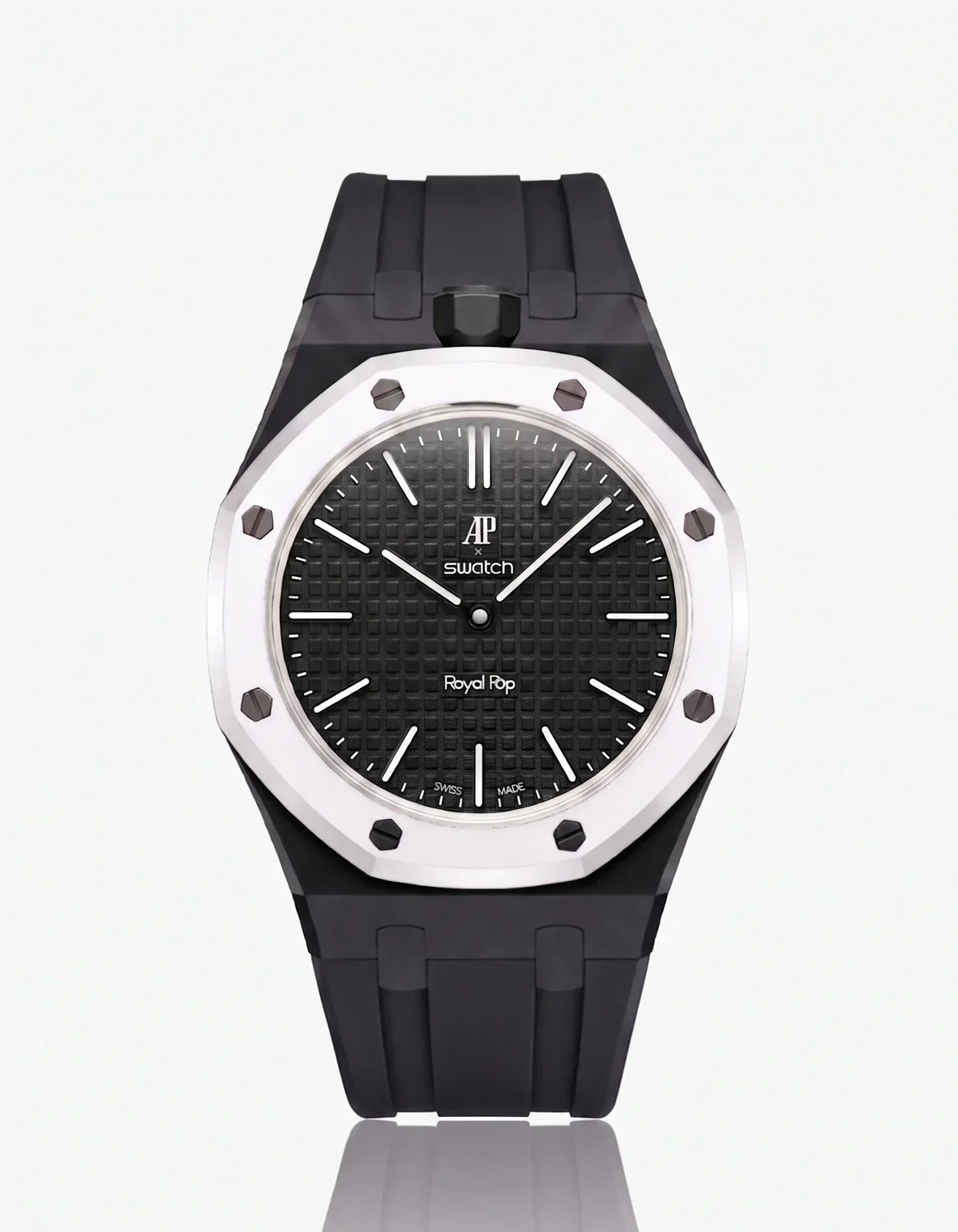 Silicone Strap & Case Royal Pop Ocho Negro(Customize  Colors)