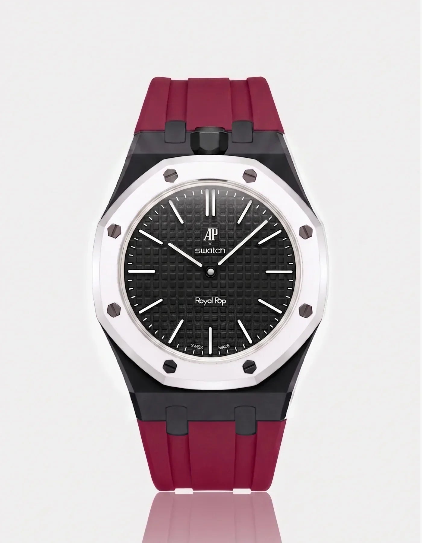 Silicone Strap & Case Royal Pop Ocho Negro(Customize  Colors)