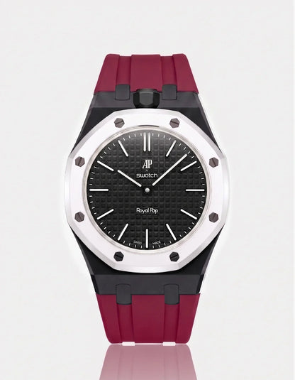 Silicone Strap & Case Royal Pop Ocho Negro(Customize  Colors)