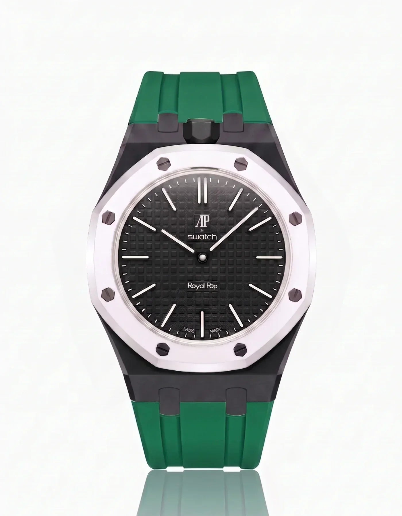 Silicone Strap & Case Royal Pop Ocho Negro(Customize  Colors)