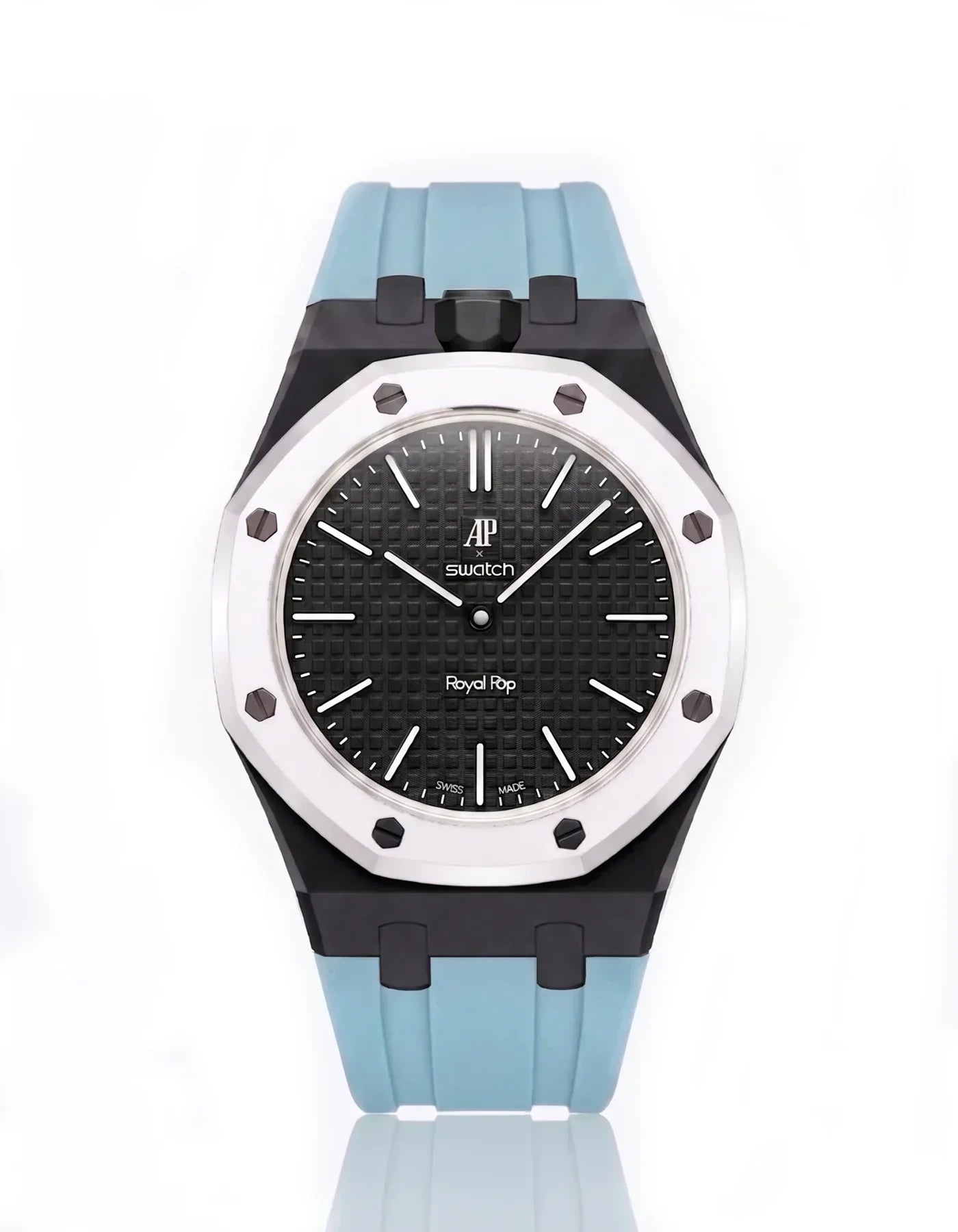 Silicone Strap & Case Royal Pop Ocho Negro(Customize  Colors)