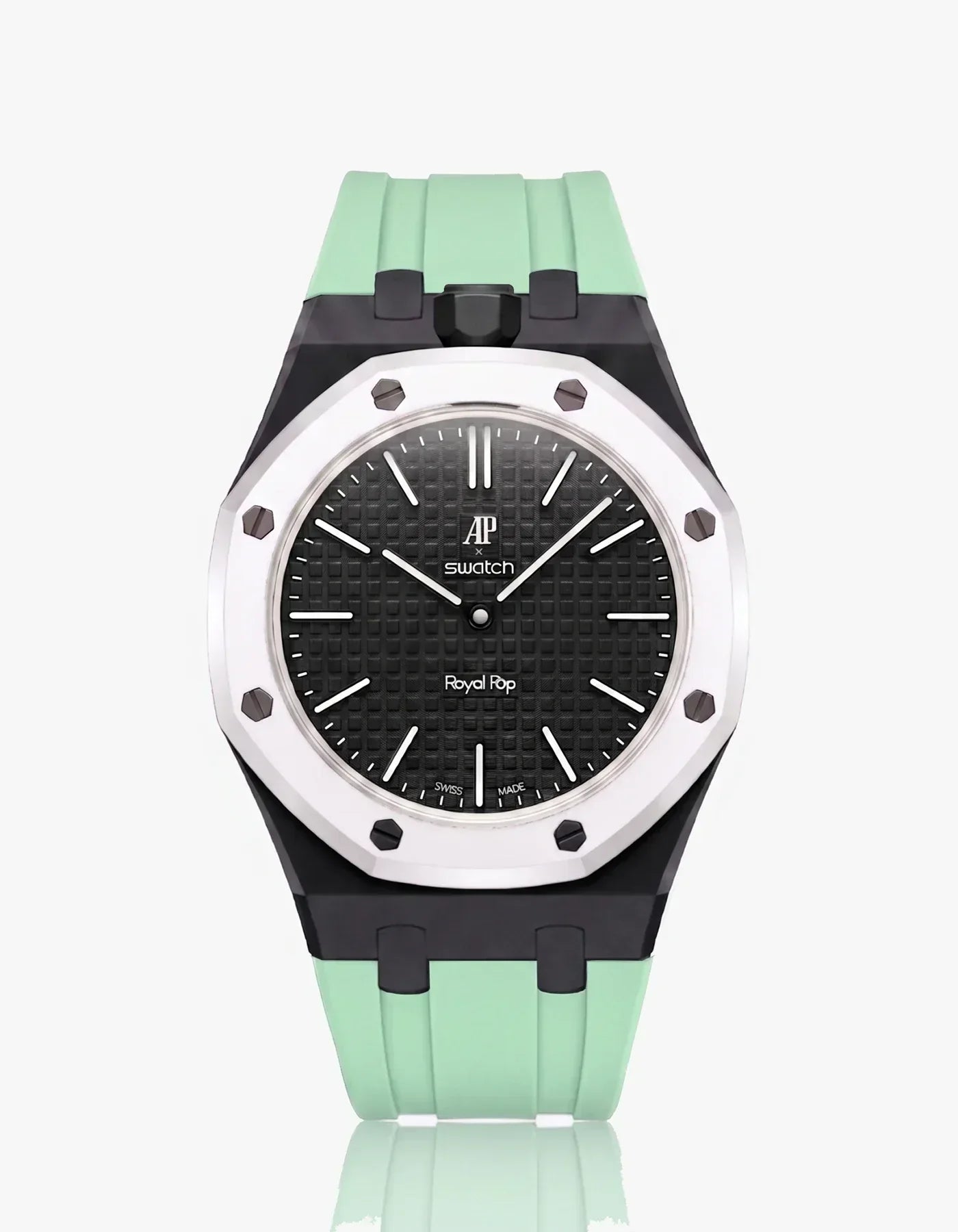 Silicone Strap & Case Royal Pop Ocho Negro(Customize  Colors)