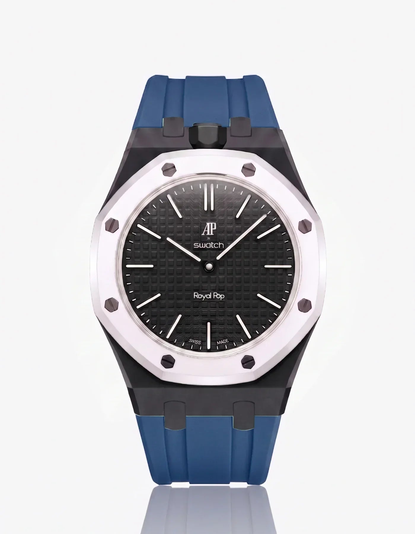 Silicone Strap & Case Royal Pop Ocho Negro(Customize  Colors)