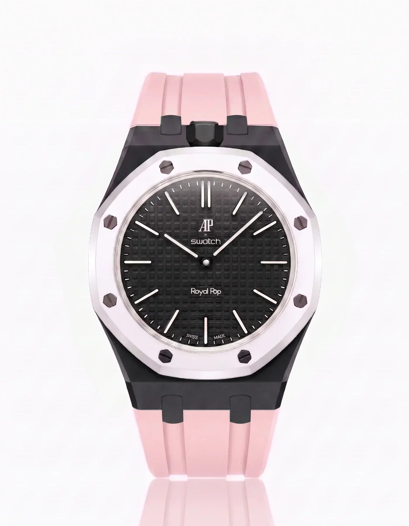 Silicone Strap & Case Royal Pop Ocho Negro(Customize  Colors)