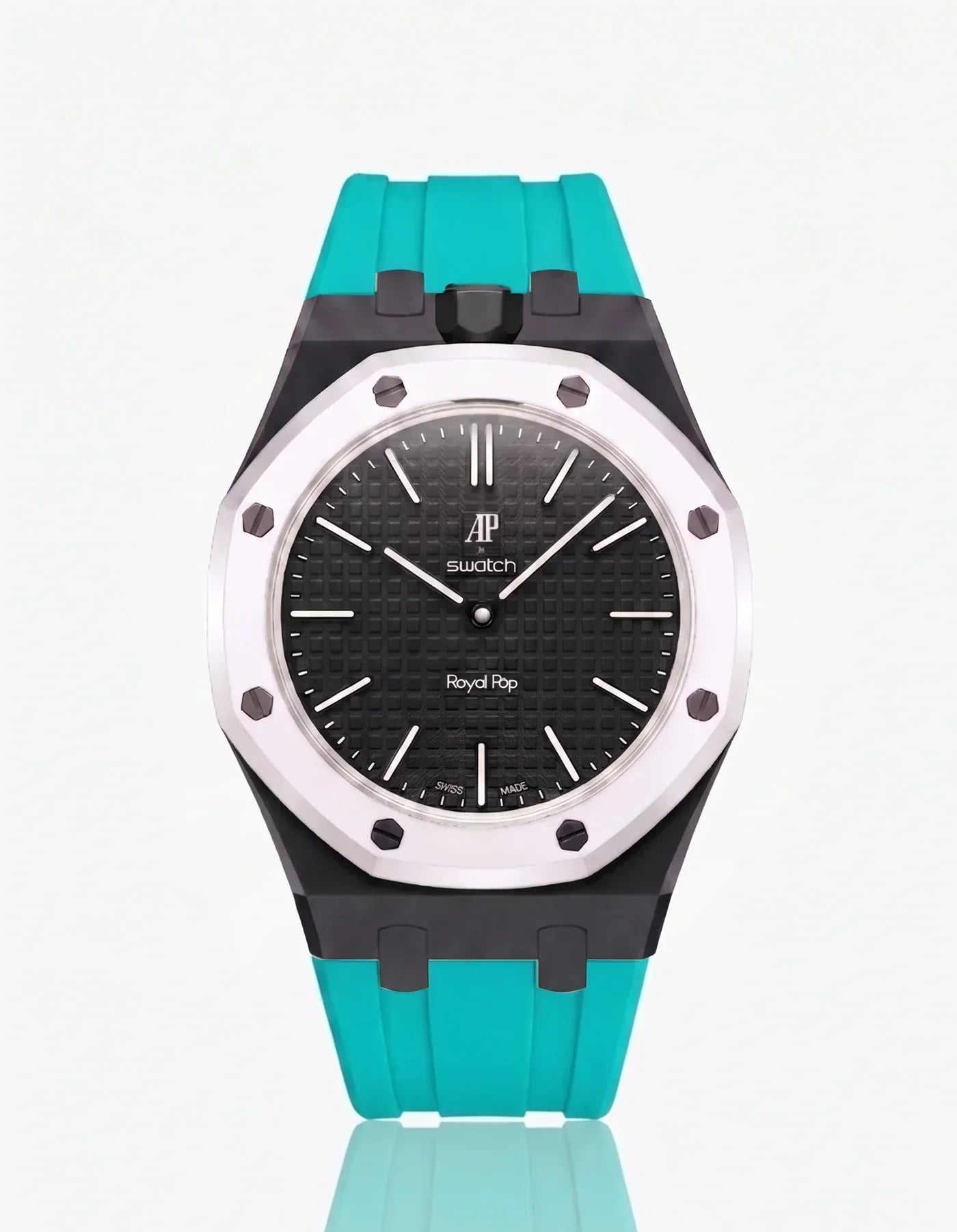 Silicone Strap & Case Royal Pop Ocho Negro(Customize  Colors)
