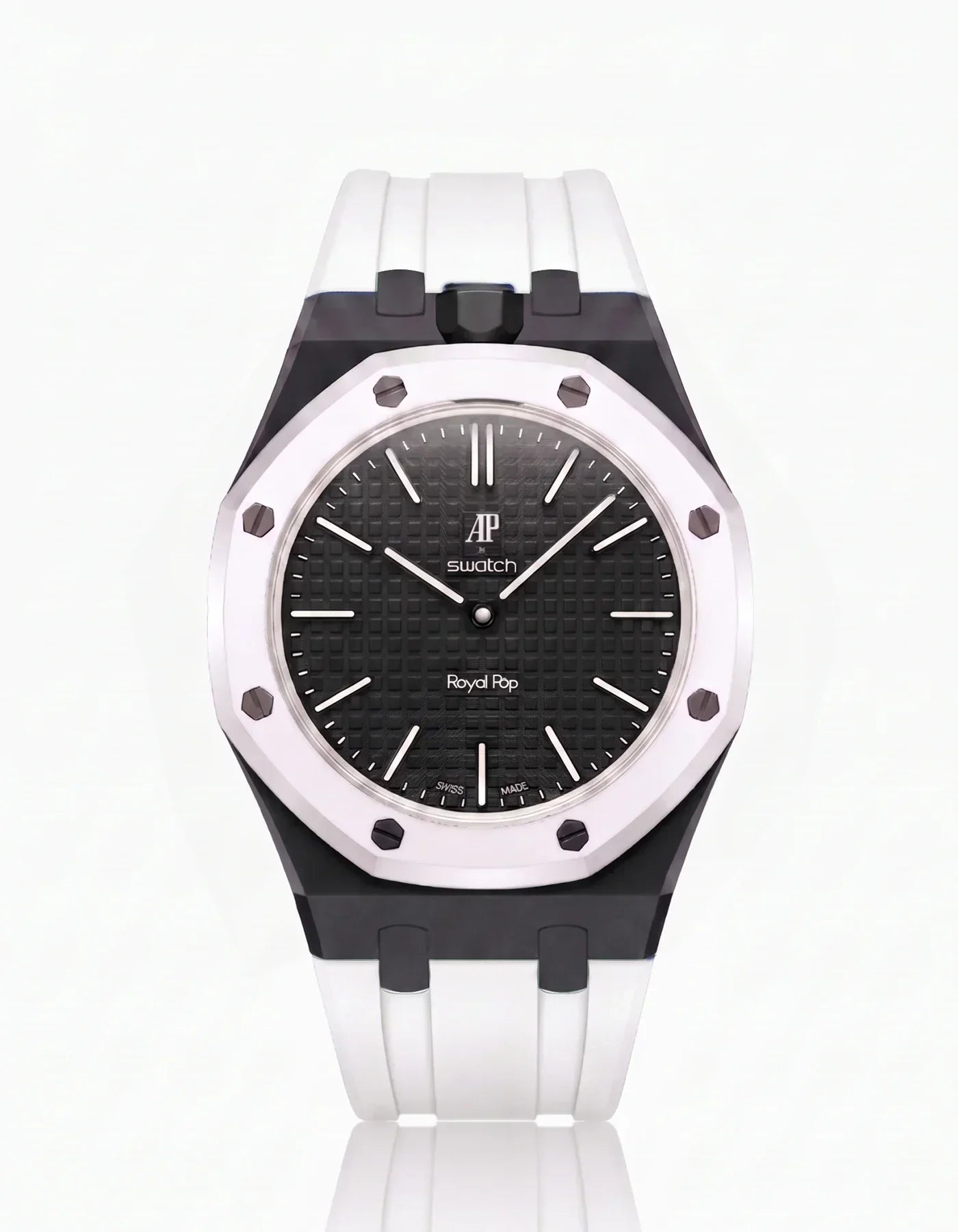 Silicone Strap & Case Royal Pop Ocho Negro(Customize  Colors)