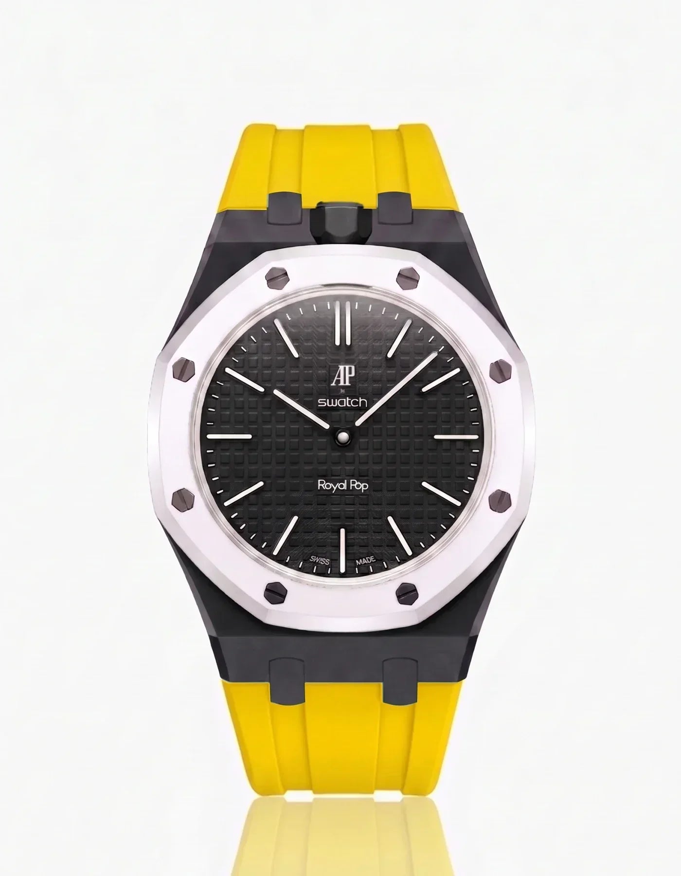 Silicone Strap & Case Royal Pop Ocho Negro(Customize  Colors)