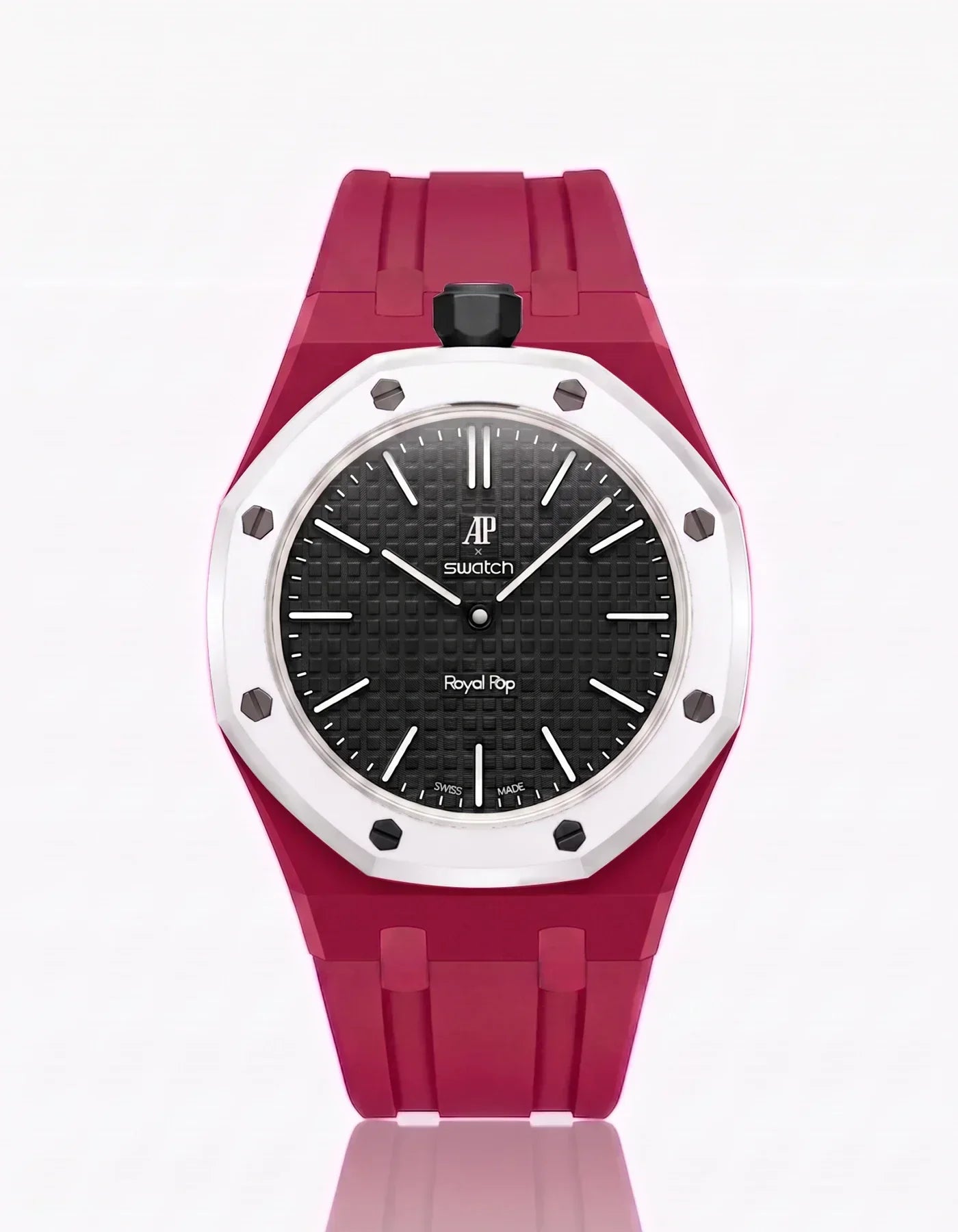 Silicone Strap & Case Royal Pop Ocho Negro(Customize  Colors)