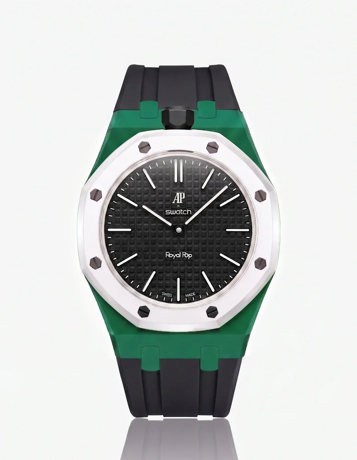 Silicone Strap & Case Royal Pop Ocho Negro(Customize  Colors)