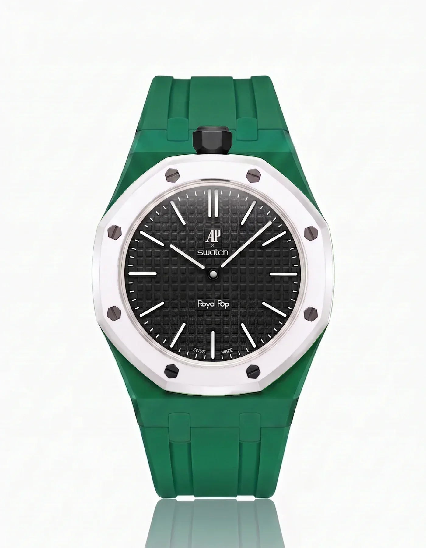 Silicone Strap & Case Royal Pop Ocho Negro(Customize  Colors)