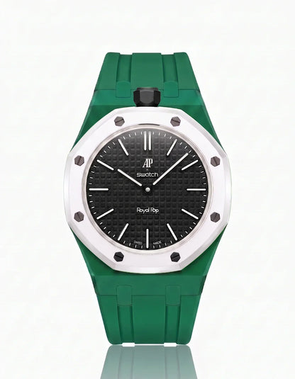 Silicone Strap & Case Royal Pop Ocho Negro(Customize  Colors)
