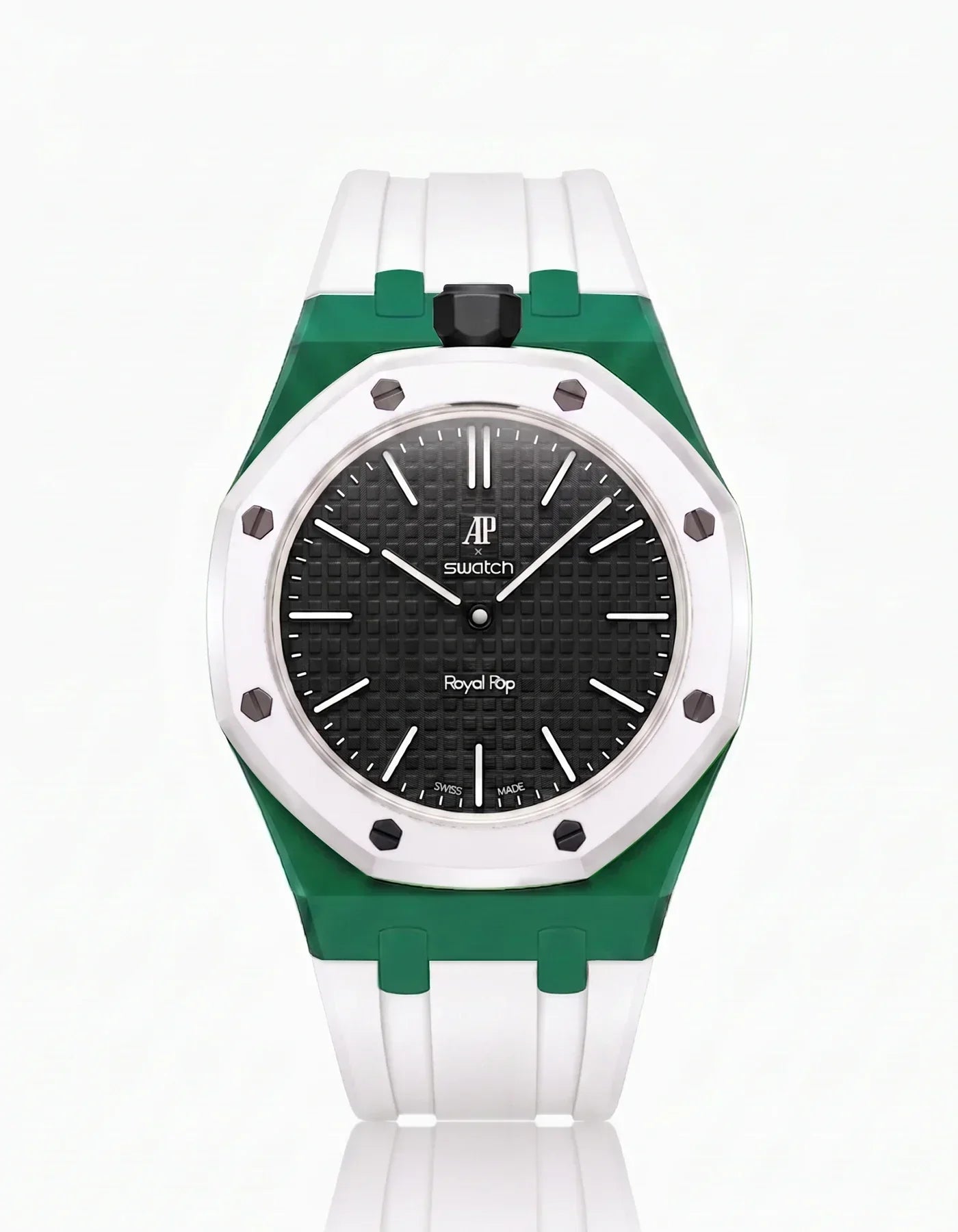 Silicone Strap & Case Royal Pop Ocho Negro(Customize  Colors)