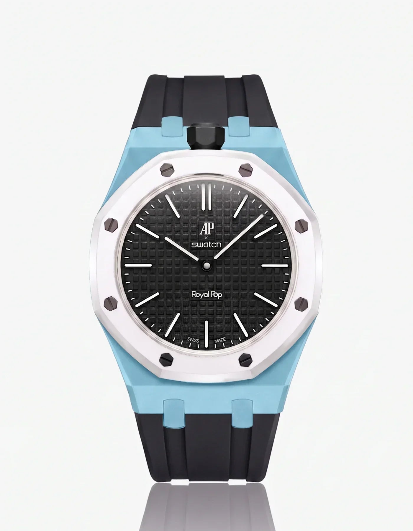 Silicone Strap & Case Royal Pop Ocho Negro(Customize  Colors)