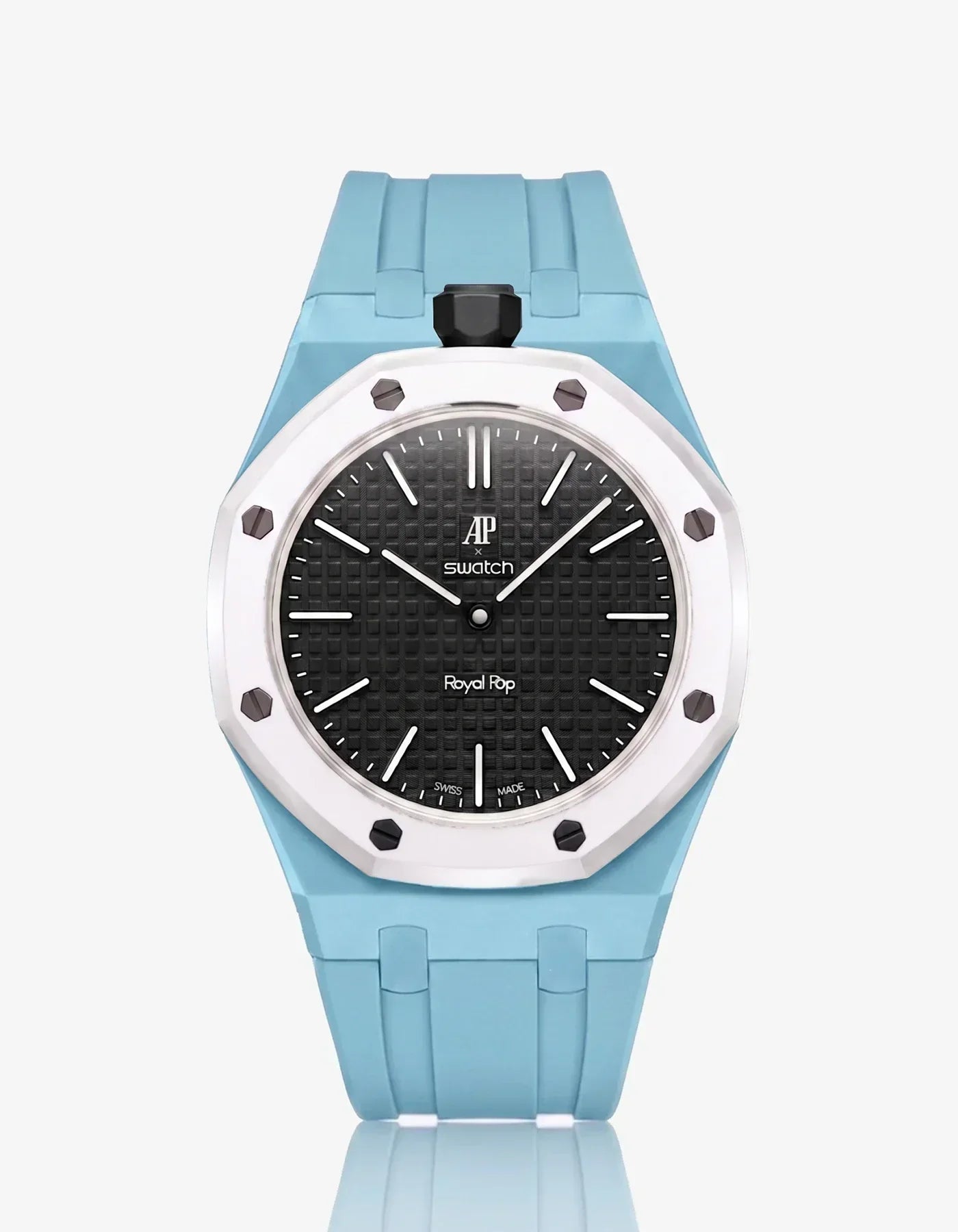Silicone Strap & Case Royal Pop Ocho Negro(Customize  Colors)