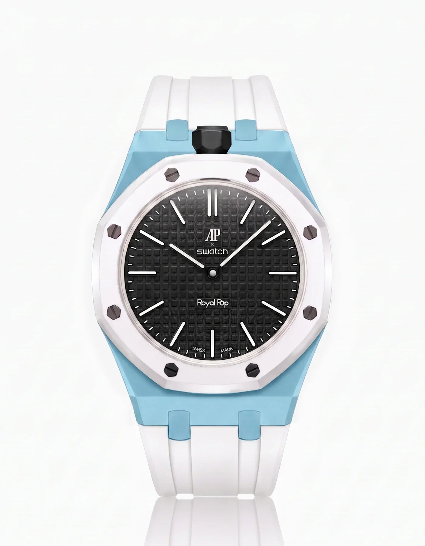 Silicone Strap & Case Royal Pop Ocho Negro(Customize  Colors)